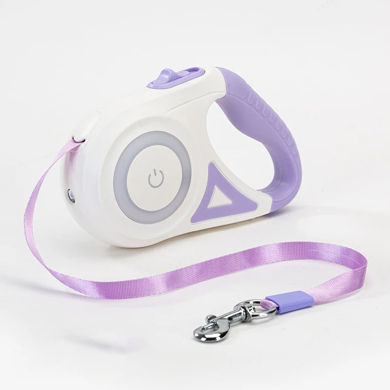 Premium Retractable LED Dog Leash – Automatic Luminous Pet Walking Leash for Small & Medium Dogs