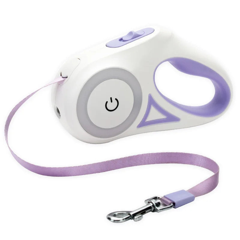 Premium Retractable LED Dog Leash – Automatic Luminous Pet Walking Leash for Small & Medium Dogs