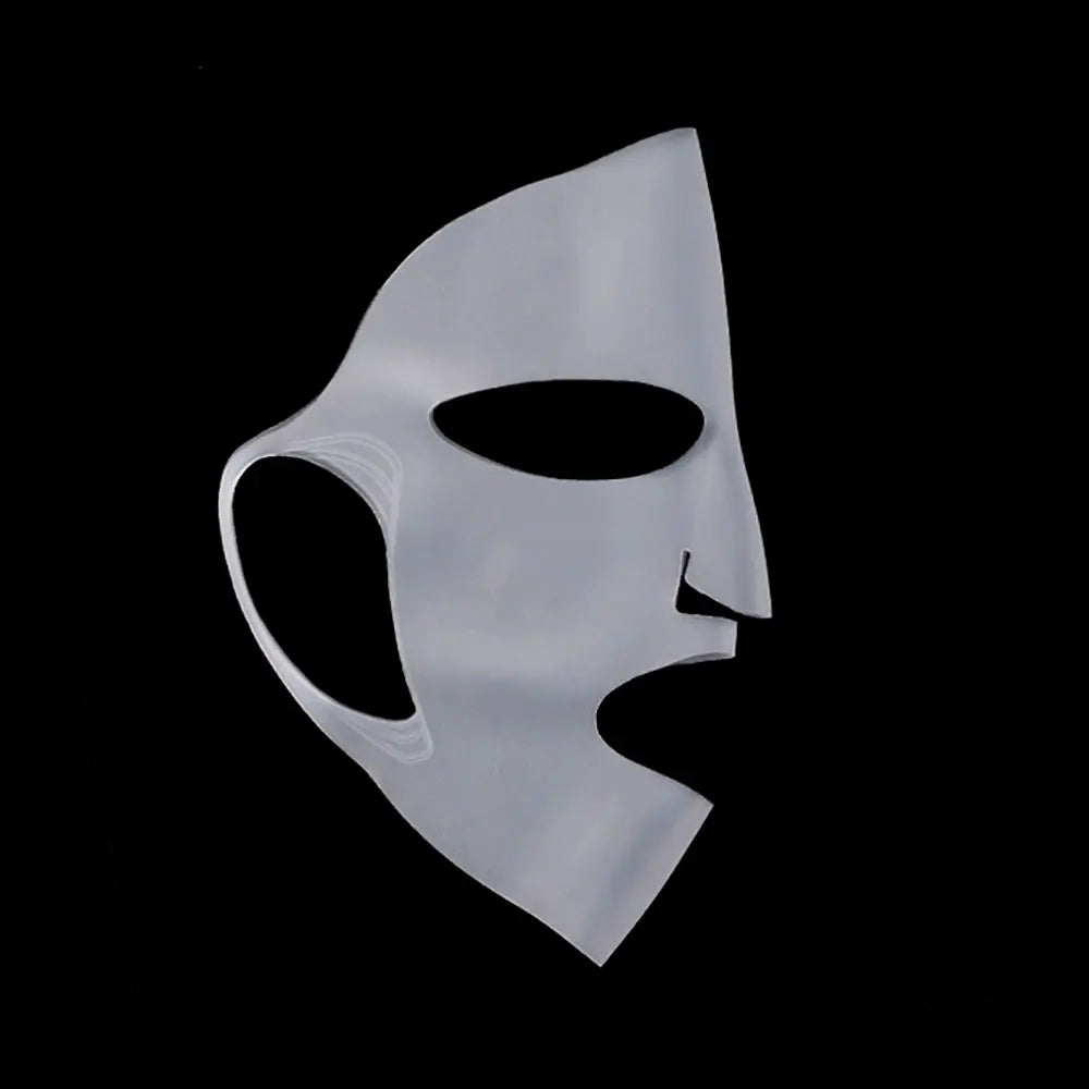 Frosted face mask on a black background