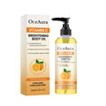 OceAura Vitamin C Brightening Body Oil with packaging on a white background