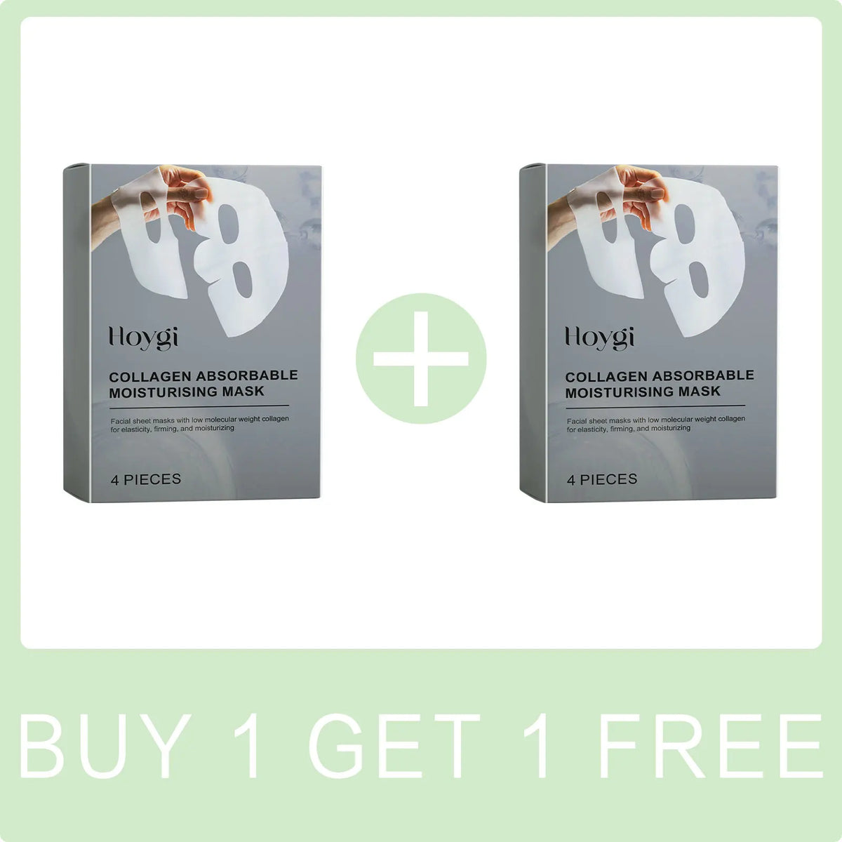 Hoygi Collagen & Hyaluronic Acid Face Sheet Mask | Hydrating, Pore-Minimising | Korean Skincare