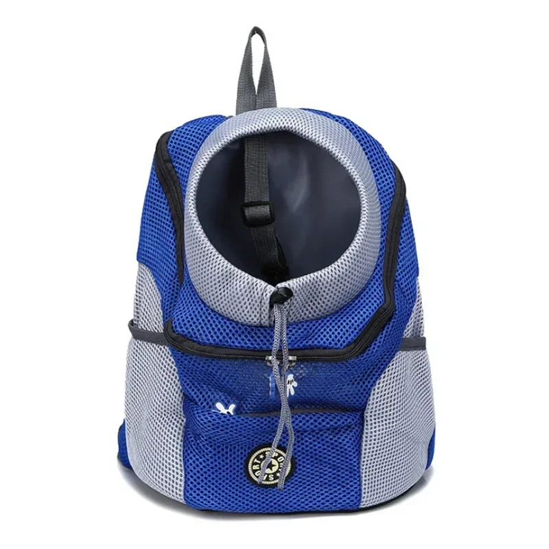Hands-Free Dog Backpack Carrier | Breathable Front Pack Travel Bag with Adjustable Safety Harness | Reflective Leg-Out Pet Shoulder Pouch for Hiking and Walking