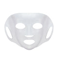 White face mask with cutouts on a white background