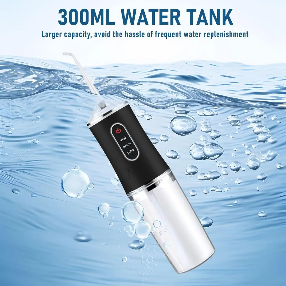 Cordless Water Flosser | 3 Modes | 4 Nozzles | IPX7 Waterproof | 220ml Tank