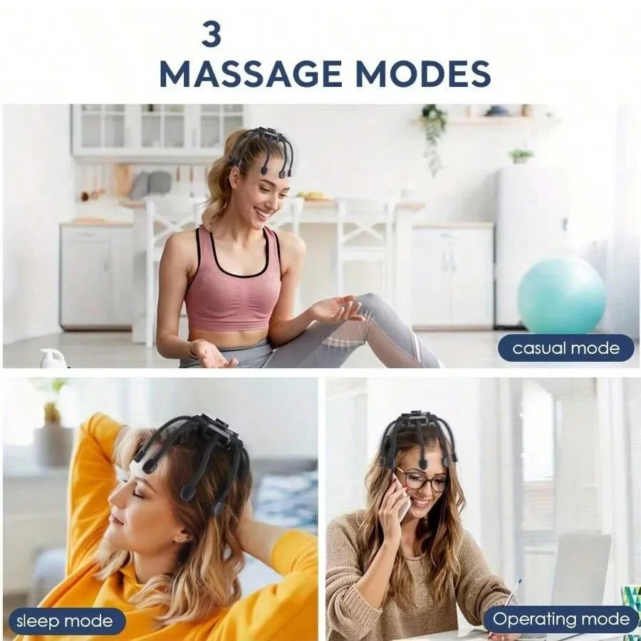 Three women using a headband with different modes labeled: Casual, Sleep, and Operating.