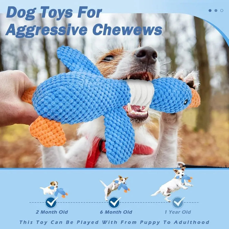 Interactive Plush Squeaky Toy for Dogs & Cats | Aggressive Chewers