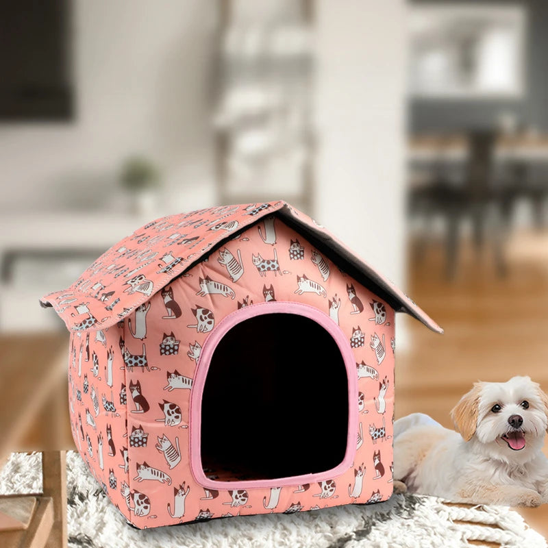 Waterproof Outdoor Pet House | Foldable Detachable Cat & Dog Kennel