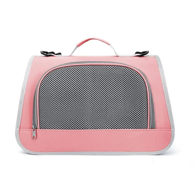 Pet Outing Portable Handbag | Summer Breathable Cat & Dog Carrier Bag | Travel Puppy & Kitten Single Shoulder Tote with Mesh Ventilation Panel