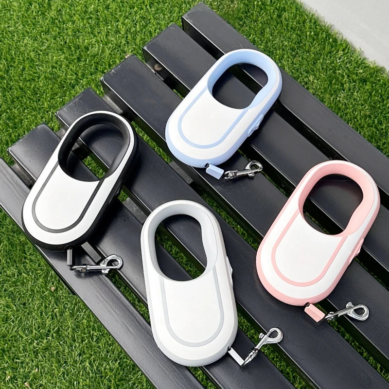 5M Automatic Retractable Dog Leash | Ultra-Compact Portable Pocket Travel Lead | Heavy-Duty Flexible Extension Nylon Traction Ribbon for Cats and Small Dogs