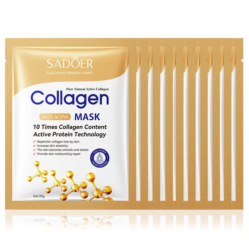 Sadoer collagen mask packaging on a white background
