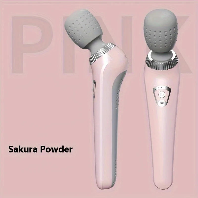 Pink and gray electronic device with 'Sakura Powder' branding on a pink background.