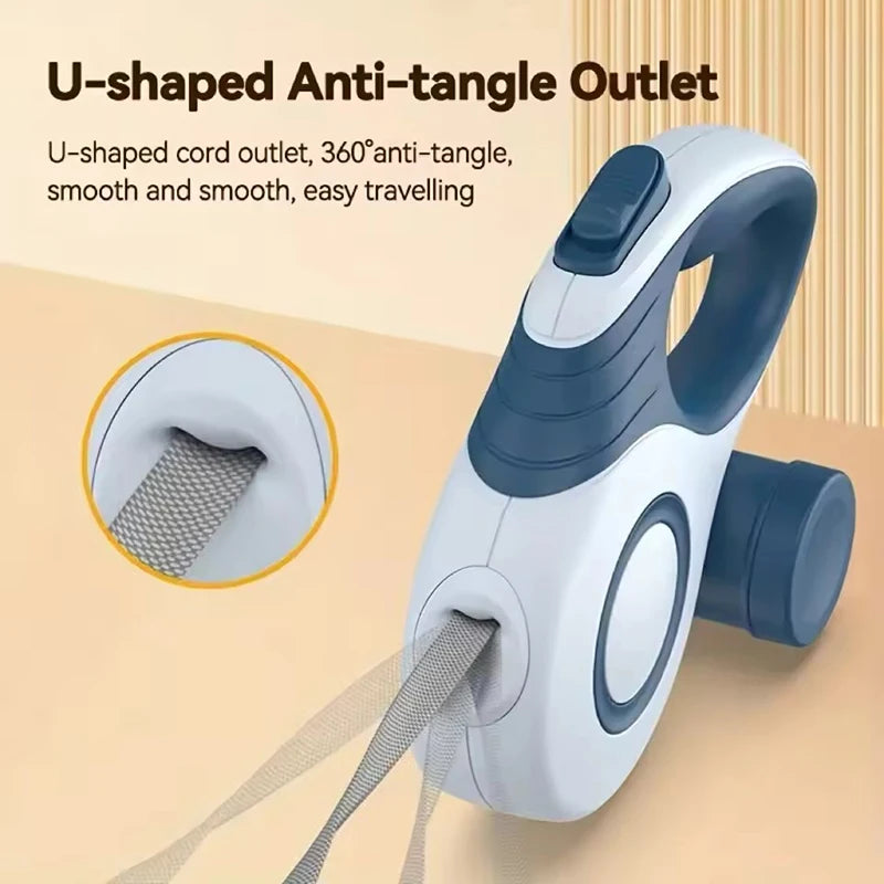 U-shaped anti-tangle outlet with text on a beige background