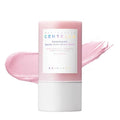 Pink clay stick mask with a white label on a white background