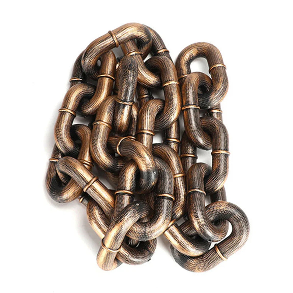 Bronze chain on a white background