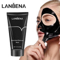 LANBENA blackhead remover mask with a woman wearing it on a white background