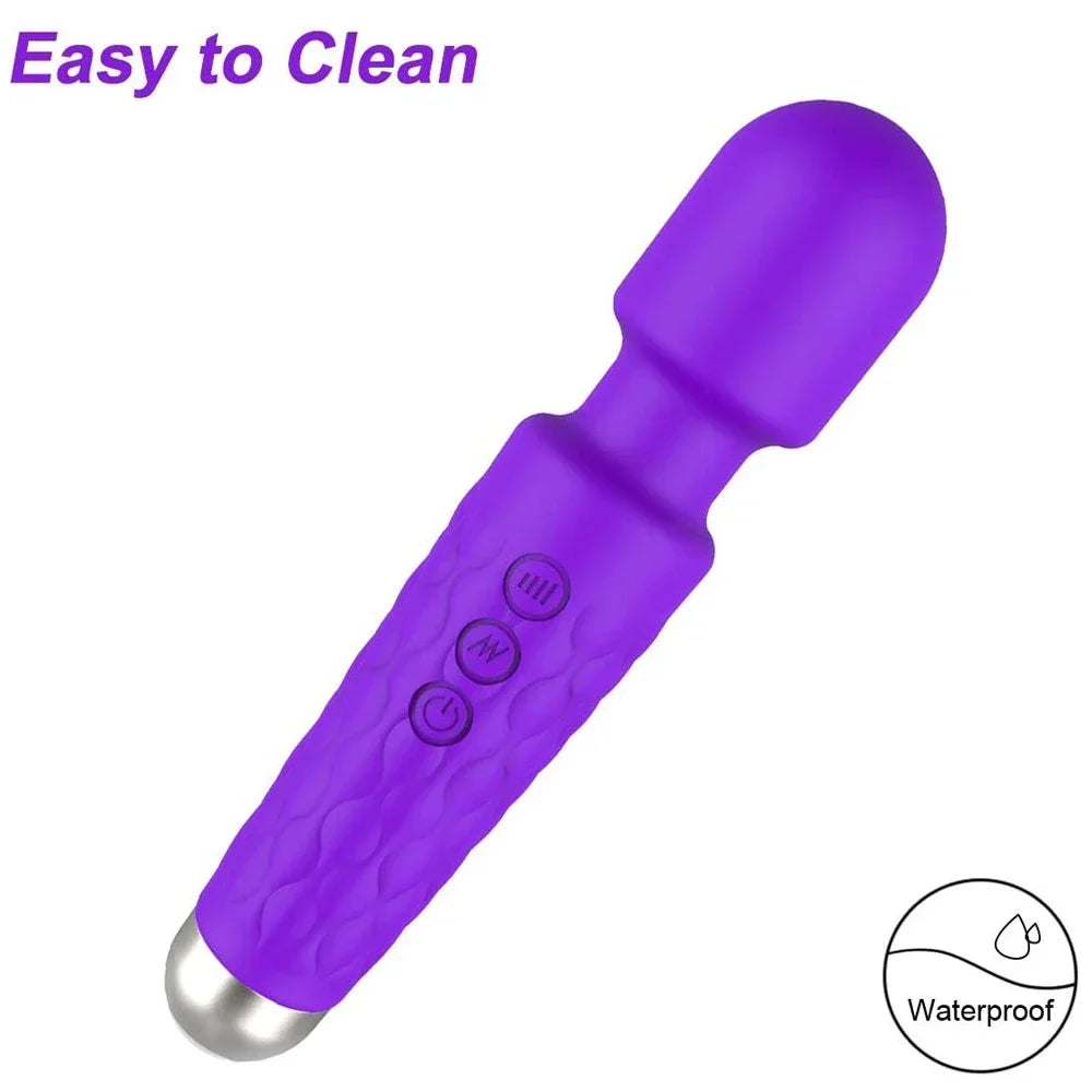 Purple electronic device with buttons on a white background, labeled 'Easy to Clean' and 'Waterproof'.