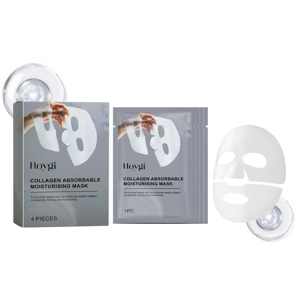 Hoygi Collagen & Hyaluronic Acid Face Sheet Mask | Hydrating, Pore-Minimising | Korean Skincare