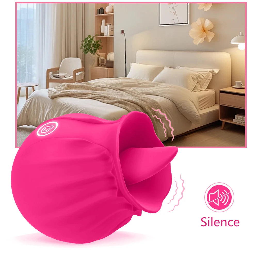 ZIGANI Rose Vibrator | 10 Modes | Soft Silicone | Quiet Motor | Magnetic USB Charging