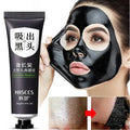 Blackhead removal mask and cream with before and after effects on a person's face.