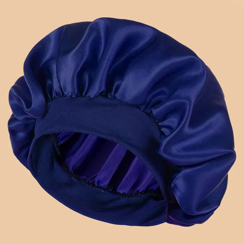Satin Sleep Bonnet | Wide-Brim Silk Hair Cap | 16 Colours