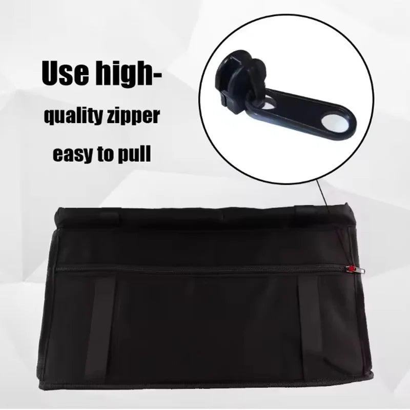 Portable Foldable Dog Car Safety Seat | Breathable Waterproof Pet Travel Booster Basket | Heavy-Duty Car Riding Box with Built-In Safety Strap for Dogs and Cats