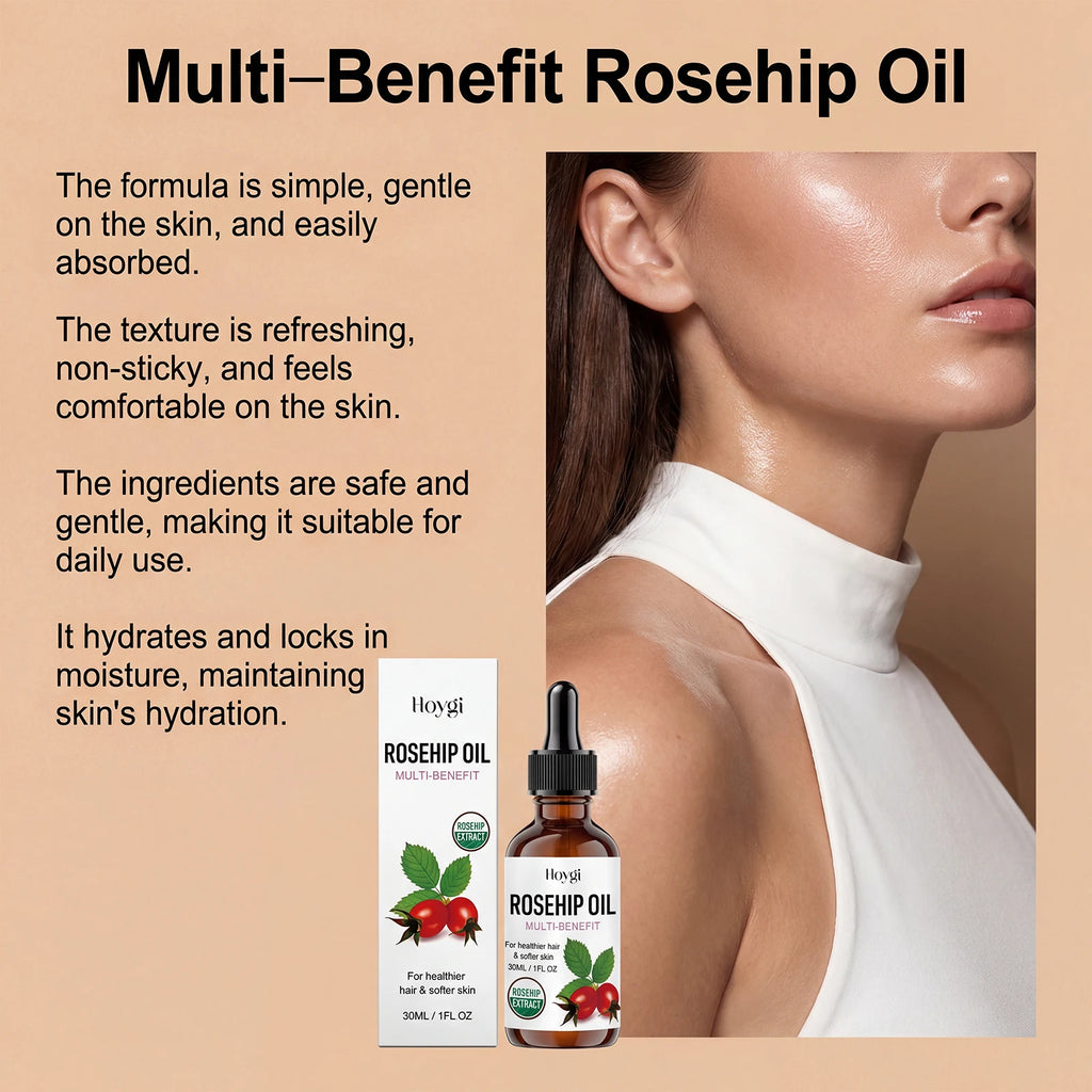 Hoygi Natural Rosehip Essential Oil – Anti-Ageing, Firming & Skin Barrier Repair (30ml)