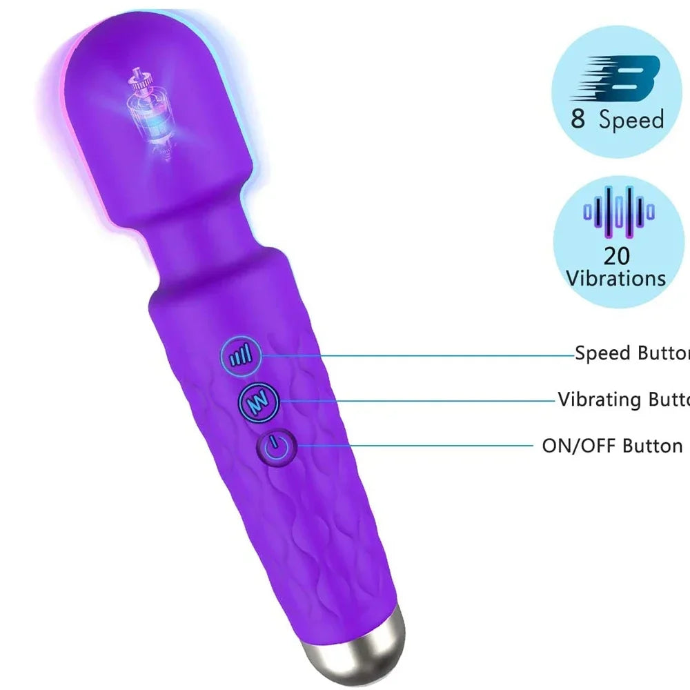 Purple electronic device with labeled features on a white background