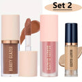 Set of Beauty Glazed lip products including lip glosses and a lip liner on a white background.