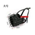 Black dog muzzle with measurements on a white background