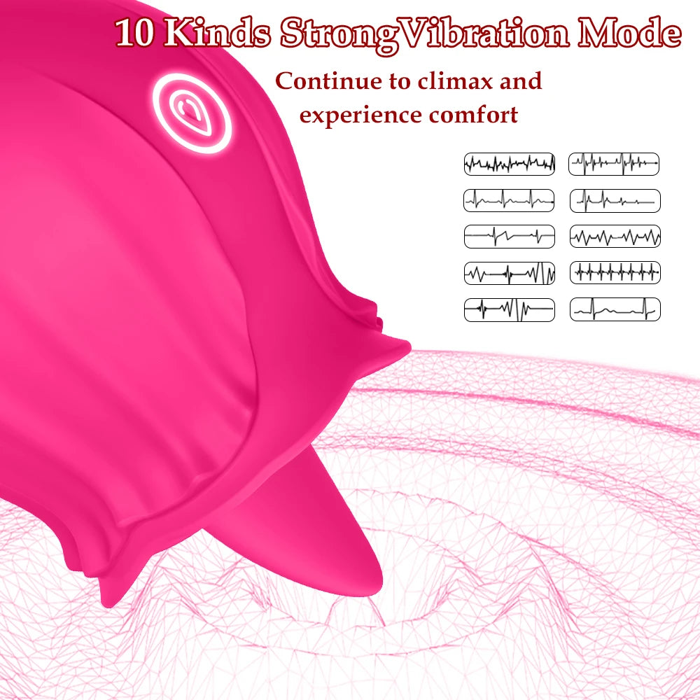 ZIGANI Rose Vibrator | 10 Modes | Soft Silicone | Quiet Motor | Magnetic USB Charging