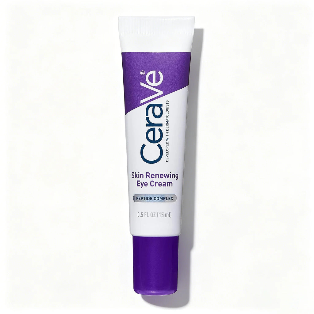 CeraVe Skin Renewing Eye Cream tube on a white background