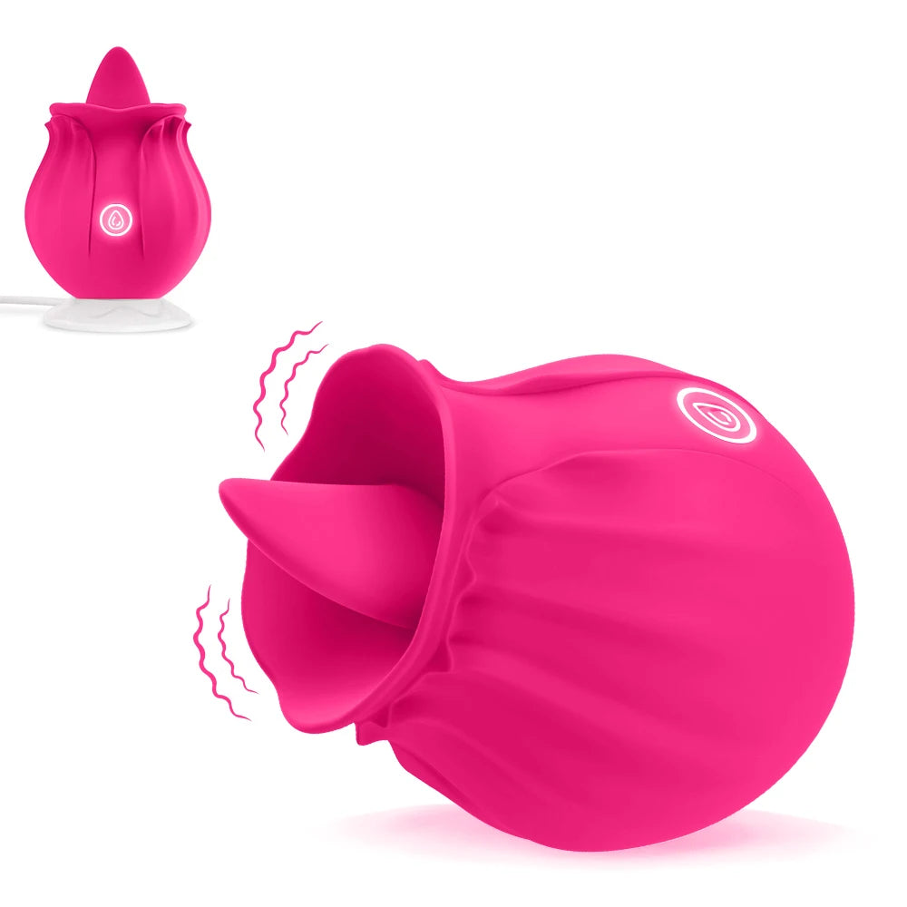 ZIGANI Rose Vibrator | 10 Modes | Soft Silicone | Quiet Motor | Magnetic USB Charging
