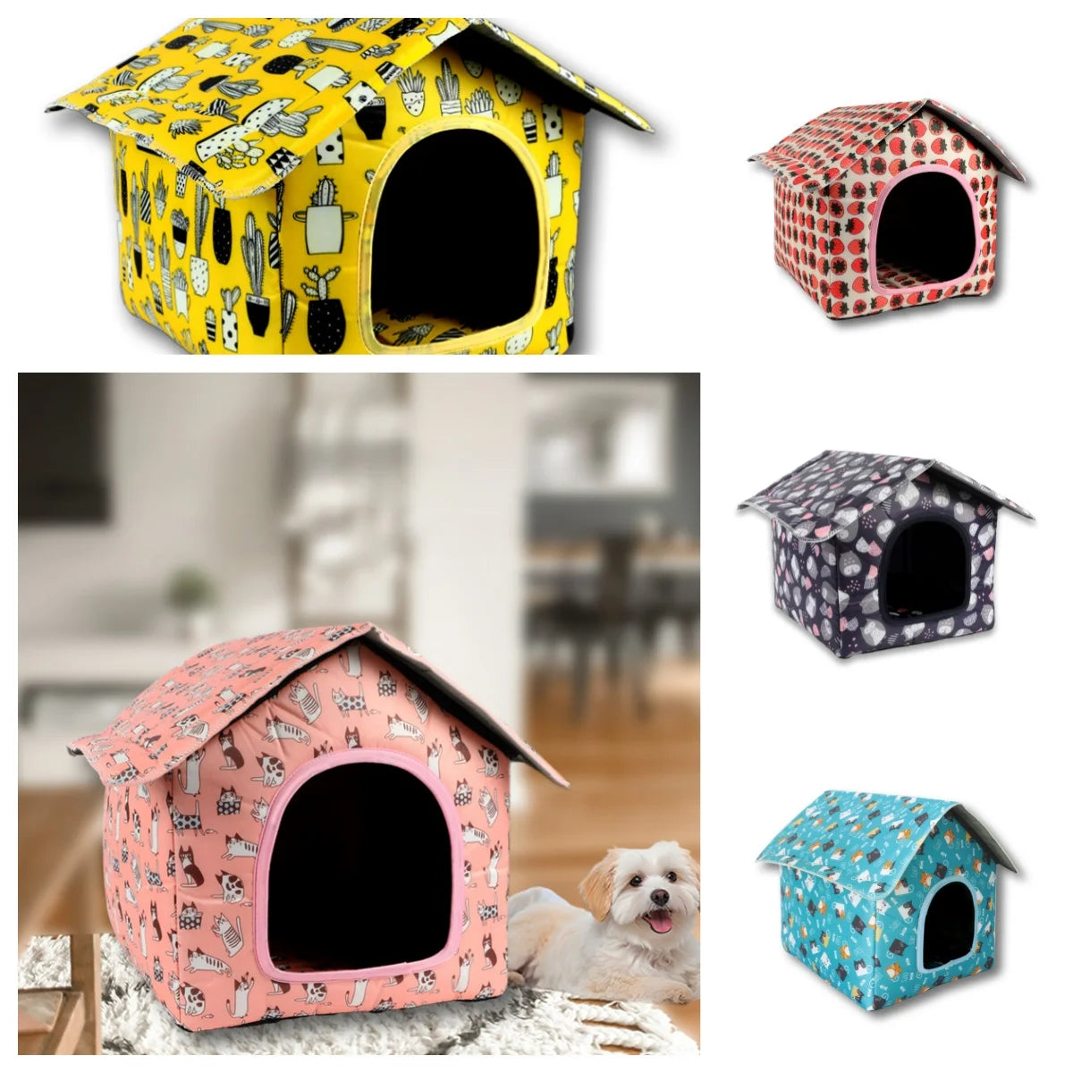 Waterproof Outdoor Pet House | Foldable Detachable Cat & Dog Kennel