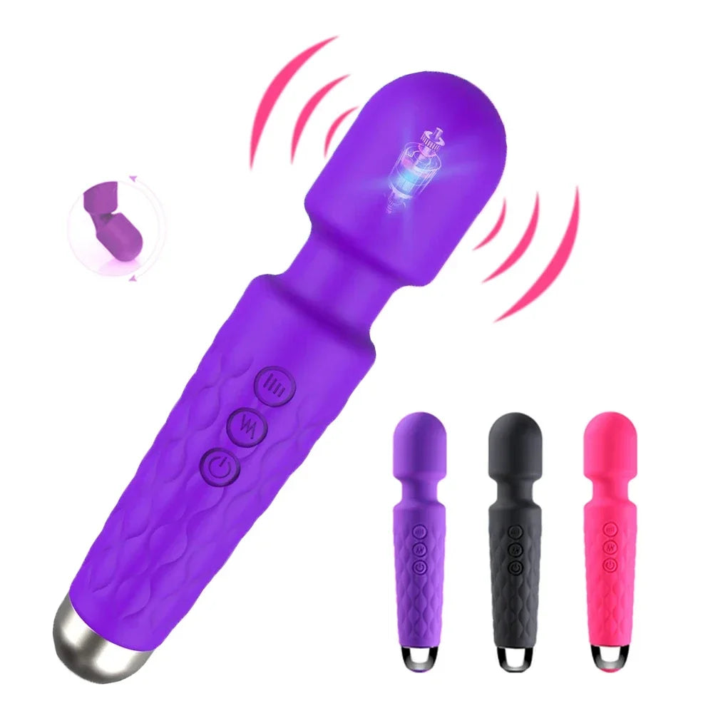 Purple electronic device with buttons and additional smaller devices on a white background