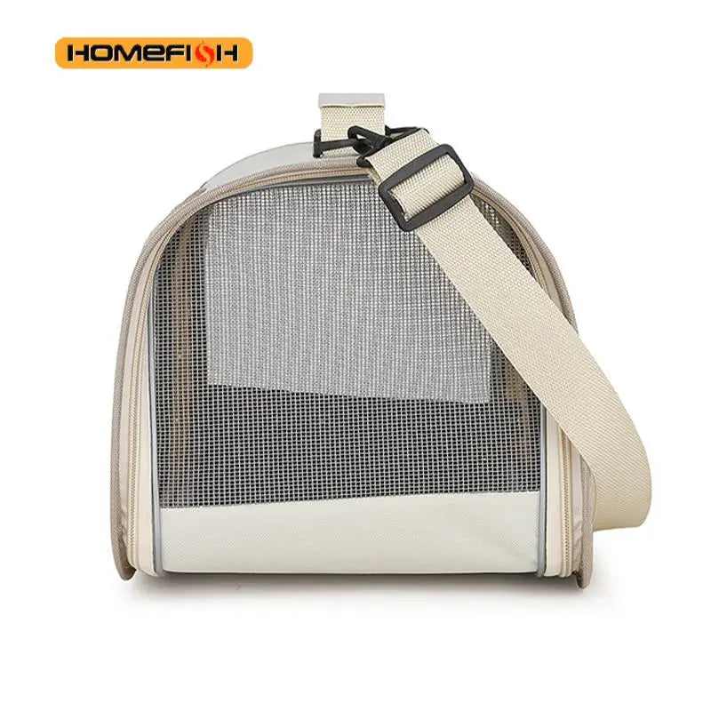 Portable Pet Carrier Bag | Outdoor Foldable Shoulder Tote for Small Dogs and Cats | Breathable Travel Kennel with Comfort Strap and Transparent Ventilation Windows