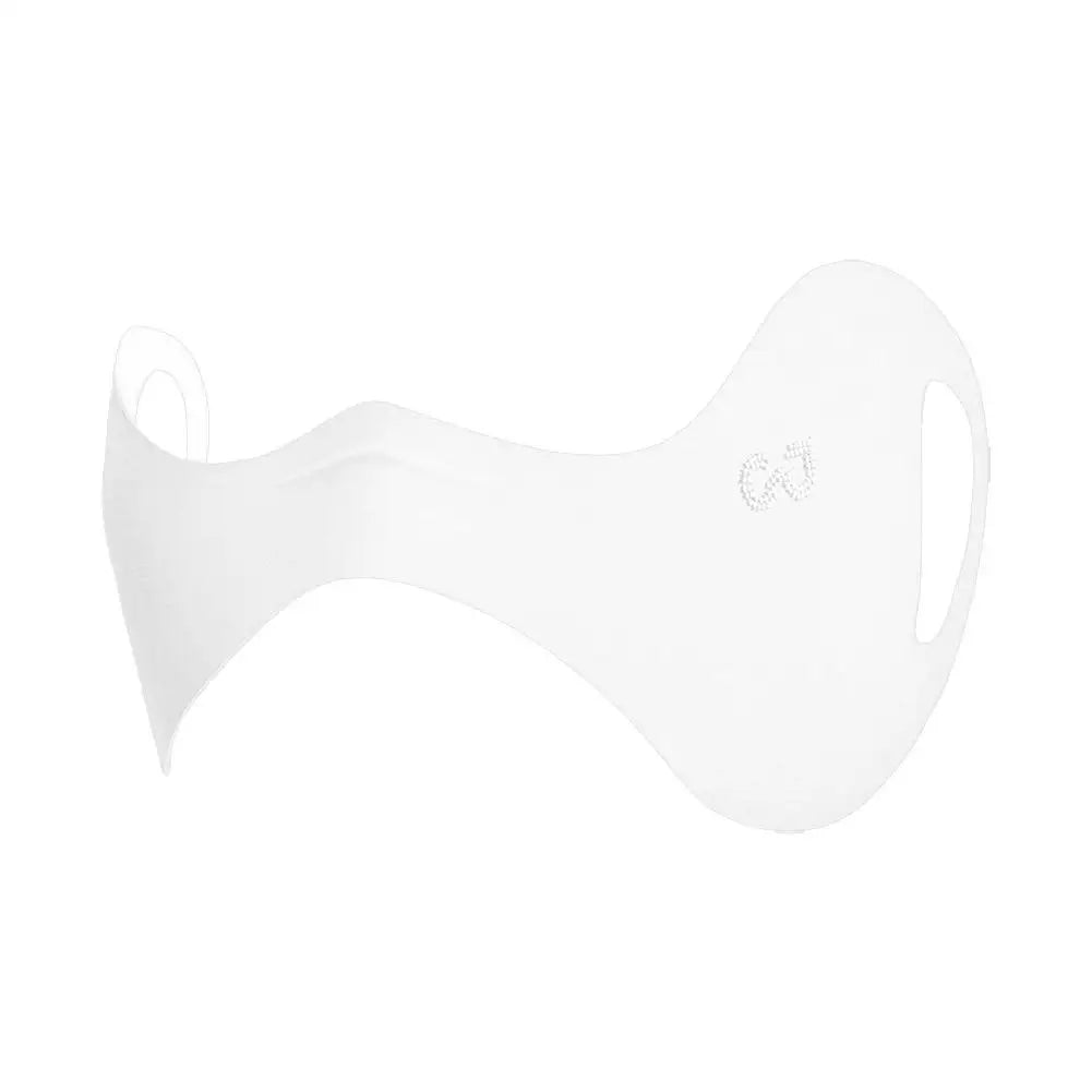 White face mask on a white background
