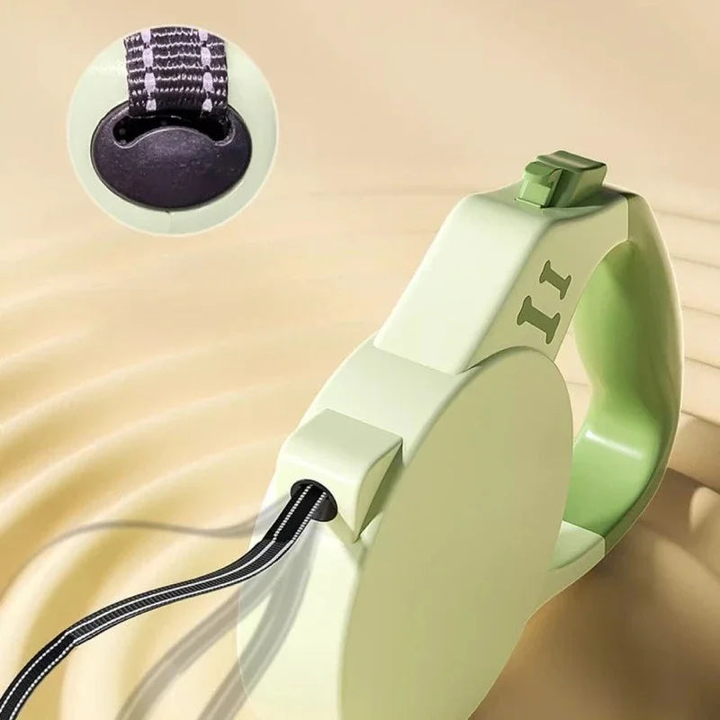 Green nail clipper with close-up of nail on beige background