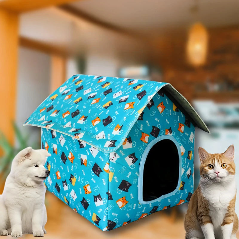 Waterproof Outdoor Pet House | Foldable Detachable Cat & Dog Kennel