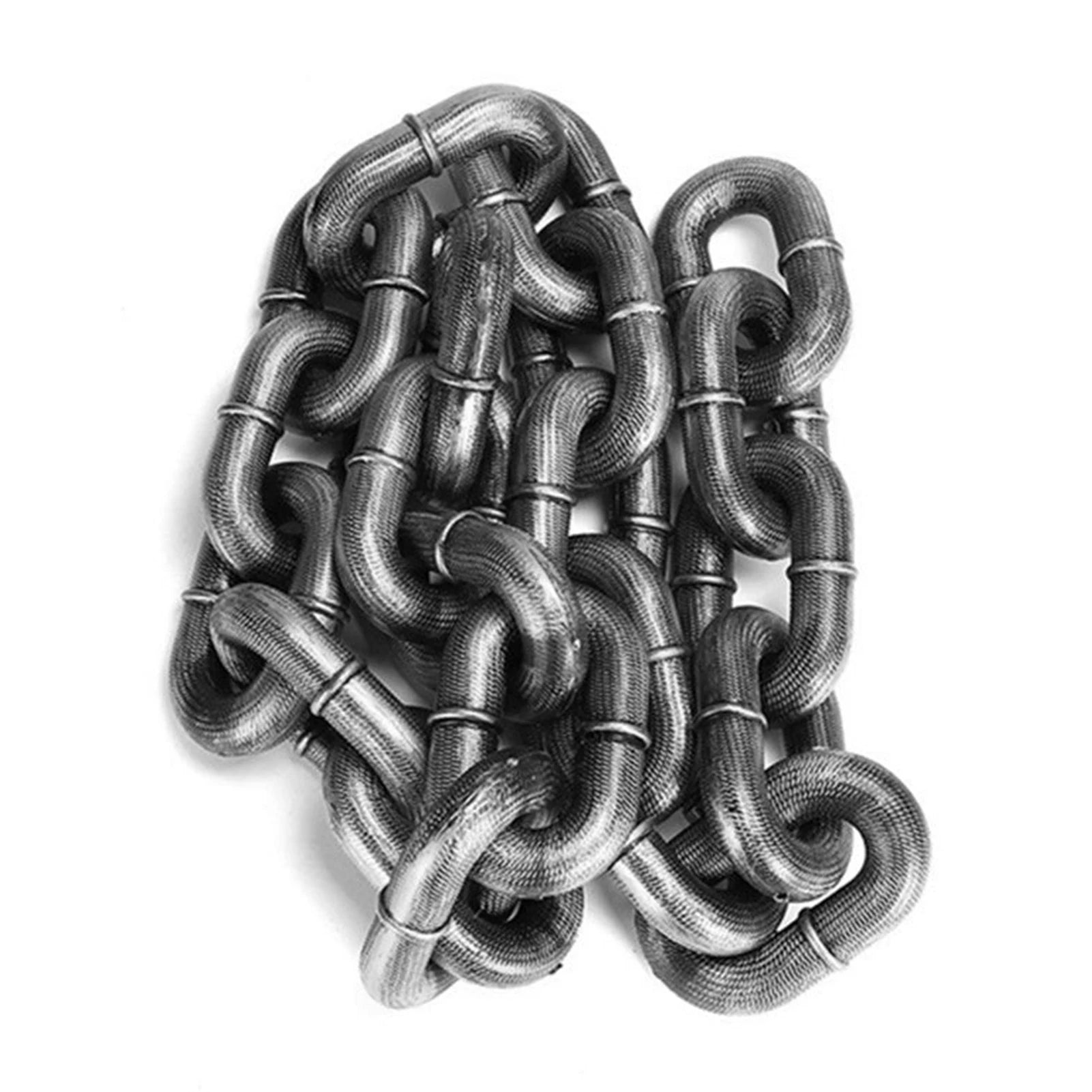 Metal chain on a white background