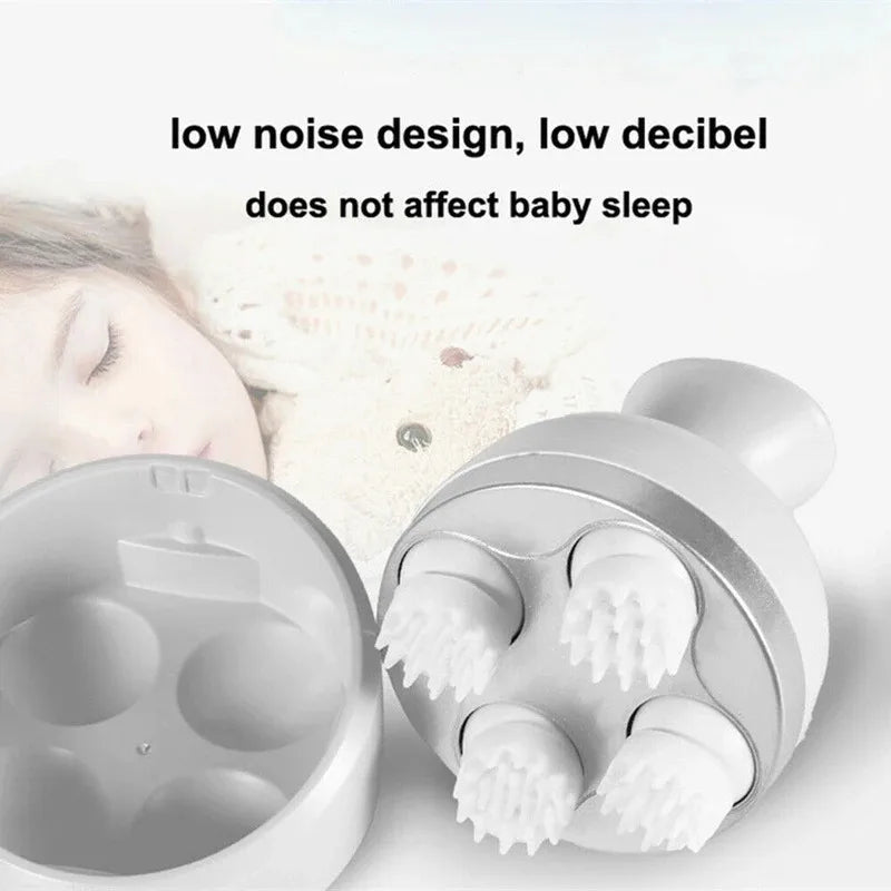 Baby product with text indicating low noise design