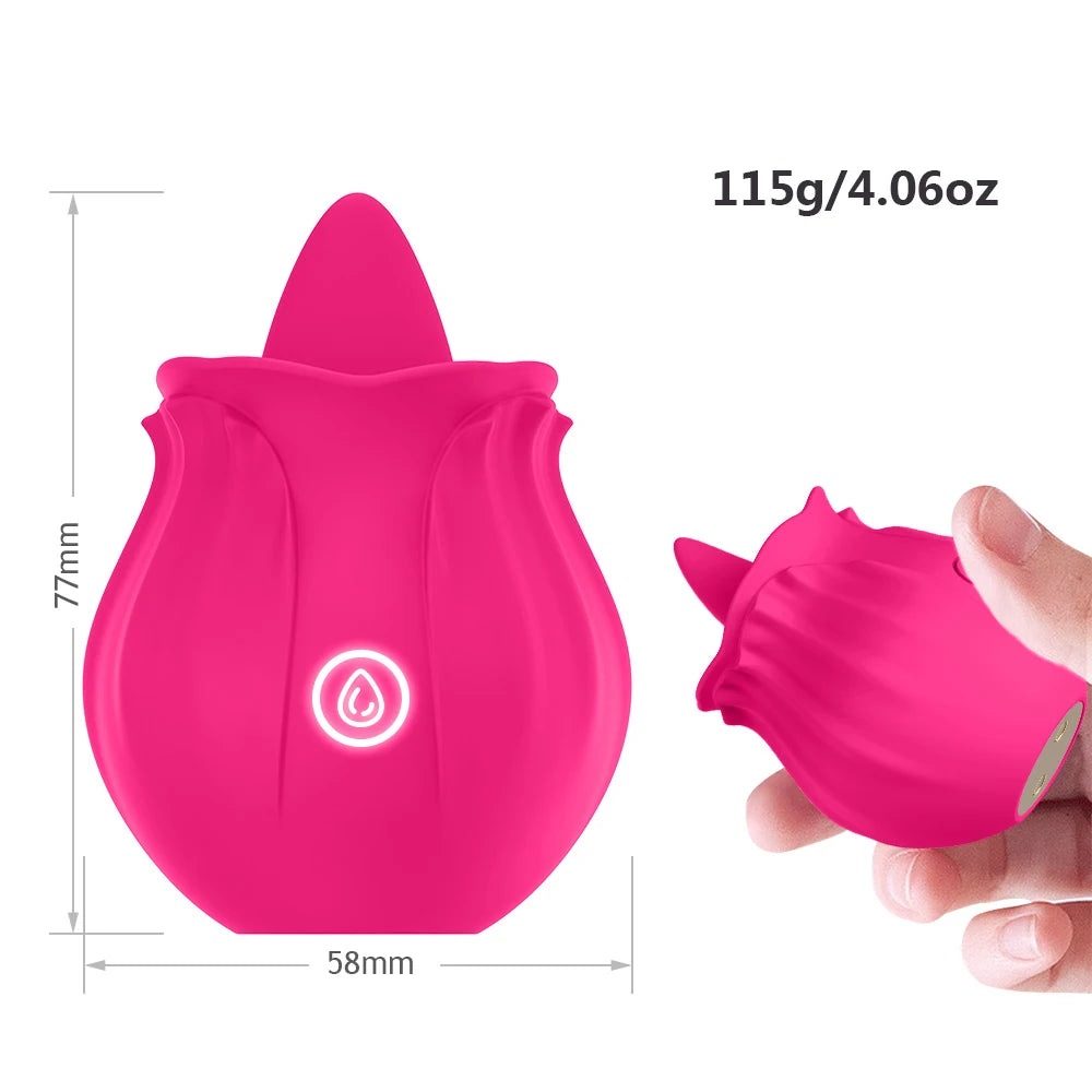 ZIGANI Rose Vibrator | 10 Modes | Soft Silicone | Quiet Motor | Magnetic USB Charging