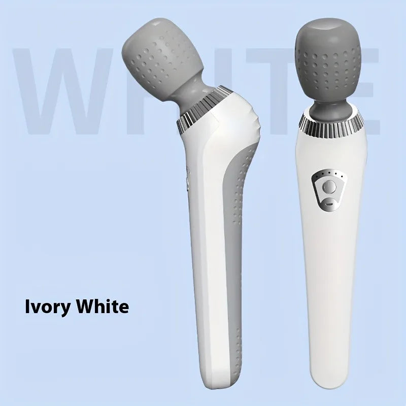 Two ivory white and gray electronic devices on a light blue background with 'White' text.