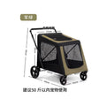 Pet stroller with dimensions and weight capacity on a white background