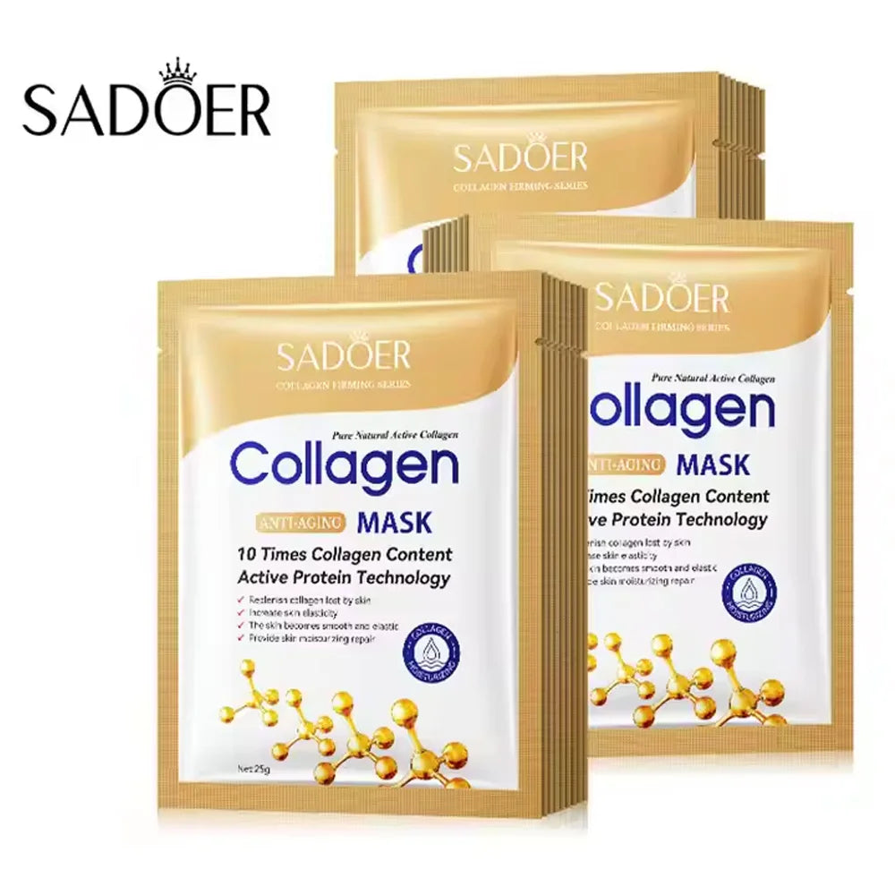 Sadoer collagen mask packaging on a white background