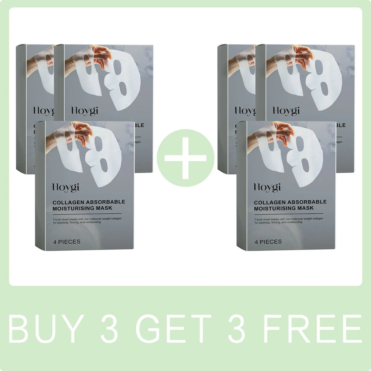 Hoygi Collagen & Hyaluronic Acid Face Sheet Mask | Hydrating, Pore-Minimising | Korean Skincare