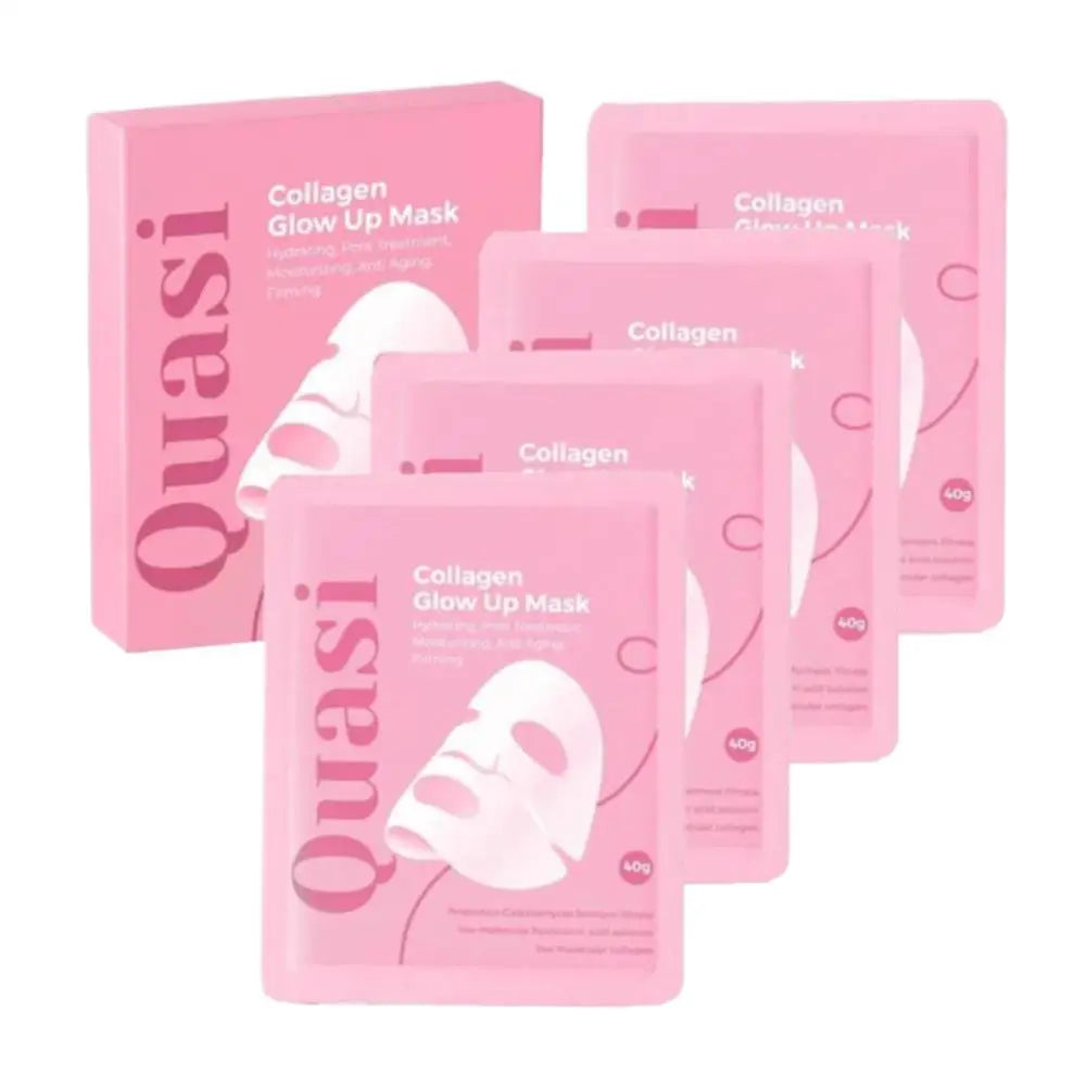 Quasi Collagen Glow Up Mask packaging on a white background