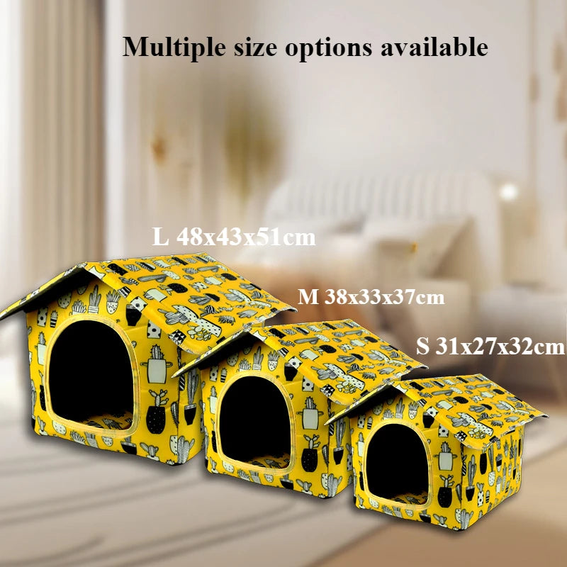 Waterproof Outdoor Pet House | Foldable Detachable Cat & Dog Kennel