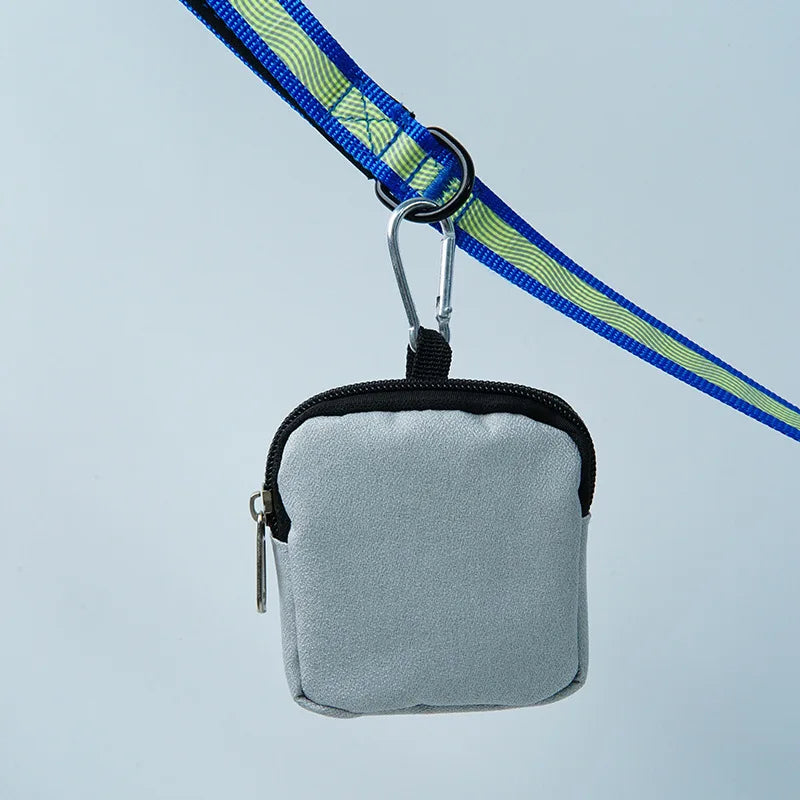 Portable Dog Treat Bag | Outdoor Puppy Snack Pouch with Carabiner Clip | Lightweight Wear-Resistant Pet Reward Bag for Training, Walking, and Agility Work